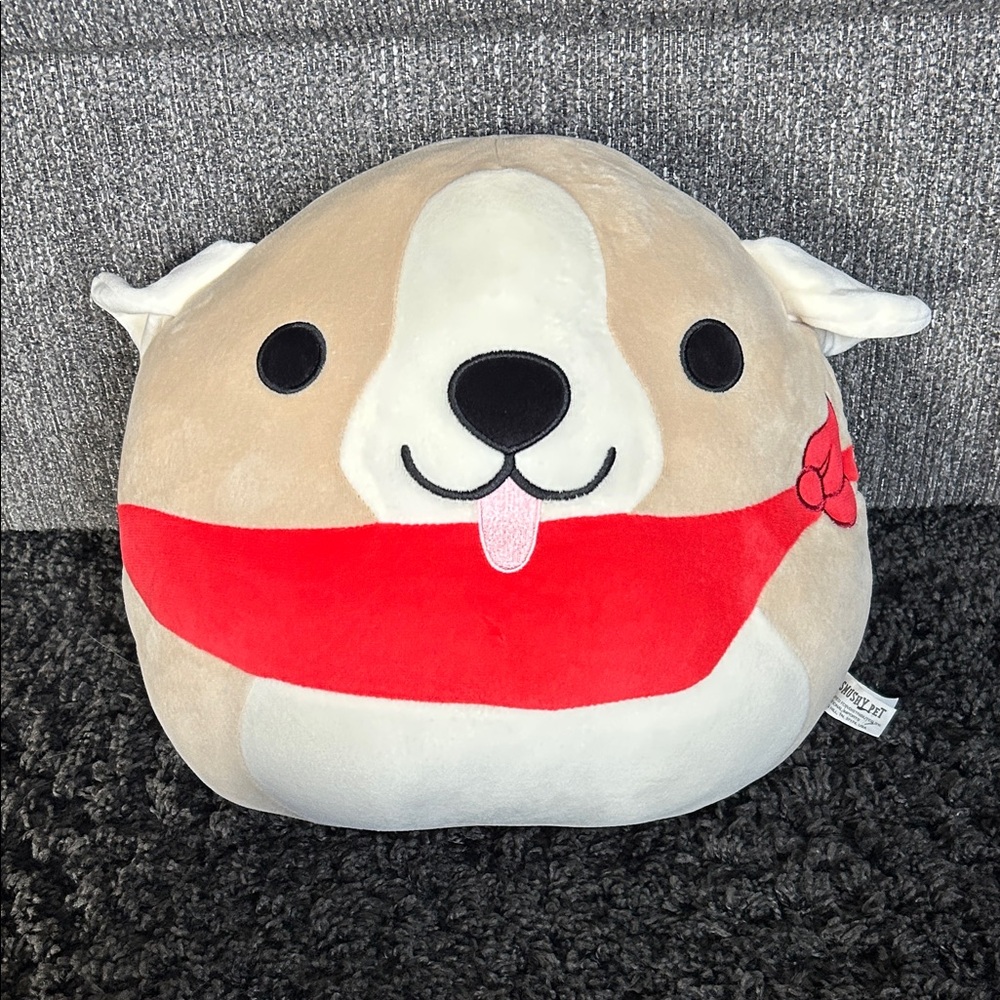 Adorable Tan and Red Stuffed Animal